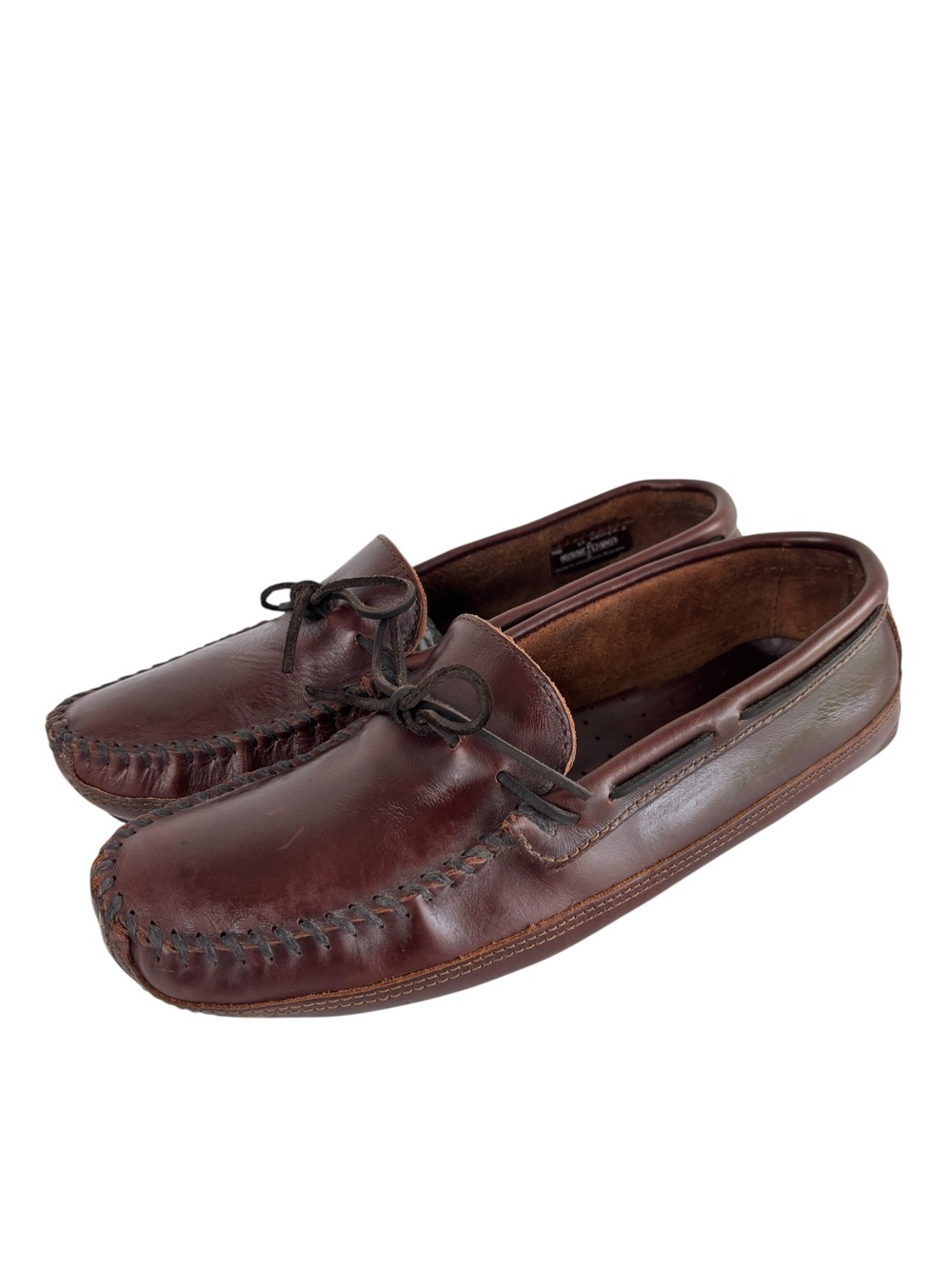 Minnetonka Mens Classic Driver Moccasin Loafer Sz 13 Leather Boat Shoe Nautical